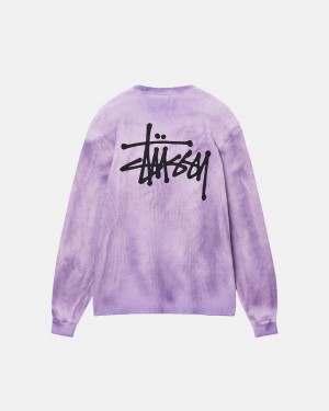 Stussy Basic Stock LS Thermal - Unisex Longsleeve T-Shirts Levendula | THUPQ40752