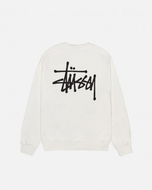 Stussy Basic Stussy Crew Pigment Dyed - Unisex Hoodies Bézs | HUZPD68350