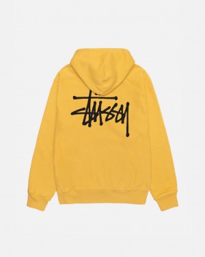 Stussy Basic Stussy Hoodie Pigment Dyed - Unisex Hoodies Narancssárga | YHUVQ56821