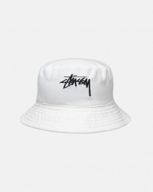 Stussy Bucket Hat Big Stock - Unisex Bézs | HUEGJ92907