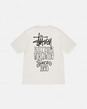 Stussy Built Tough Tee Pigment Dyed - Unisex Shortsleeve Bézs | EHUHC73795