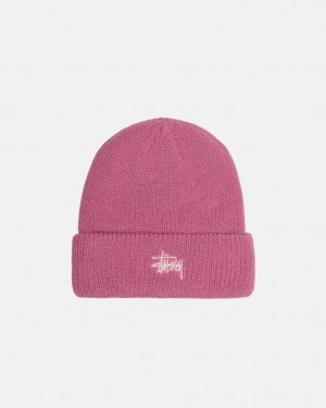 Stussy Cuff Beanie Basic - Unisex Rózsaszín | FHUUI18783