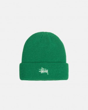 Stussy Cuff Beanie Basic - Unisex Zöld | UHUND53123