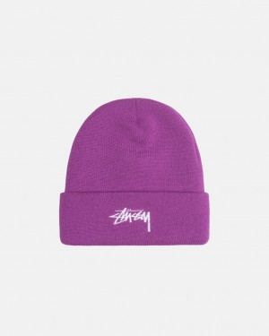 Stussy Cuff Beanie Stock - Unisex Lila | HUJKU38005