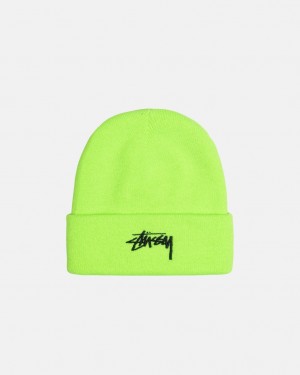 Stussy Cuff Beanie Stock - Unisex Zöld | YHUGT99369