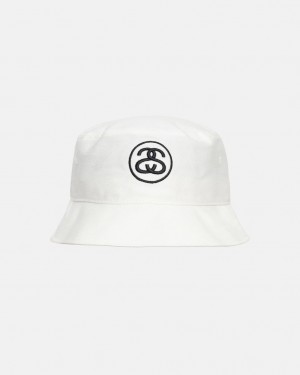 Stussy Deep Bucket Hat SS Link - Unisex Fehér | HUNEJ37430