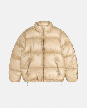 Stussy Down Puffer Parachute Ripstop - Unisex Jackets Arany | HUJKU85501