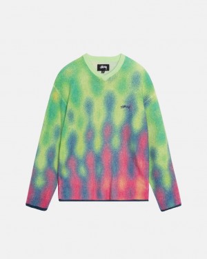 Stussy Gradient Dot Brushed Pulóver - Unisex Sweaters Színes | QHUWA97065