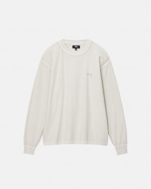 Stussy Lazy LS Tee - Unisex Longsleeve Bézs | EHUHC95547