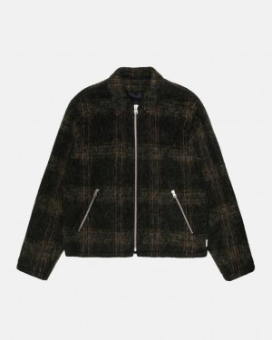 Stussy Mohair Club Jacket - Unisex Jackets Olivazöld | HUEAH39472