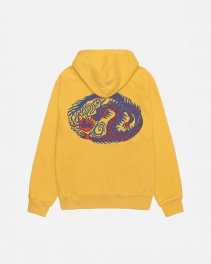 Stussy Mosaic Dragon Hoodie Pigment Dyed - Unisex Hoodies Narancssárga | HUZPD36711