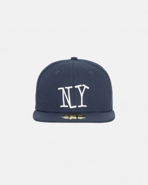 Stussy New Era 59Fifty Ny - Unisex Sötétkék | LHUTR75018