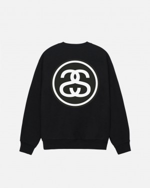 Stussy SS-Link Crew - Unisex Hoodies Fekete | SHUNY88596