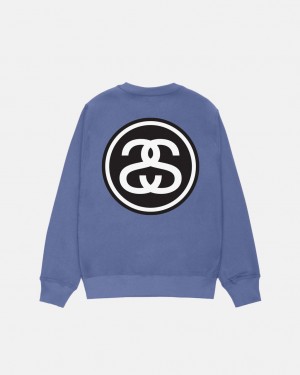 Stussy SS-Link Crew - Unisex Hoodies Kék | FHUHY62220