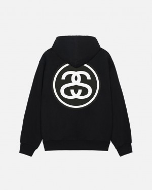 Stussy SS-Link Hoodie - Unisex Hoodies Fekete | MHUHR85785