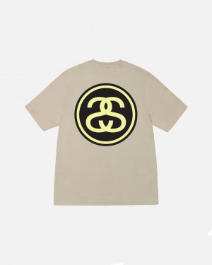 Stussy SS-Link Tee - Unisex Shortsleeve Khaki | GHUEC71217