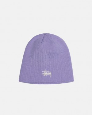 Stussy Skullcap Basic - Unisex Lila | DHUVO49132