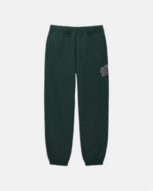 Stussy Stüssy Sport Sweatpant - Unisex Jeans Pants Mélyzöld | BHUSO98673