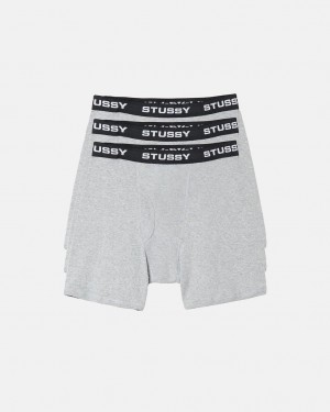 Stussy Stussy Boxer Briefs - Unisex Shorts Trunks Szürke | HUJBT94268