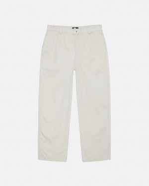 Stussy Workgear Trouser Twill - Unisex Pants Fehér | HUQAV59542