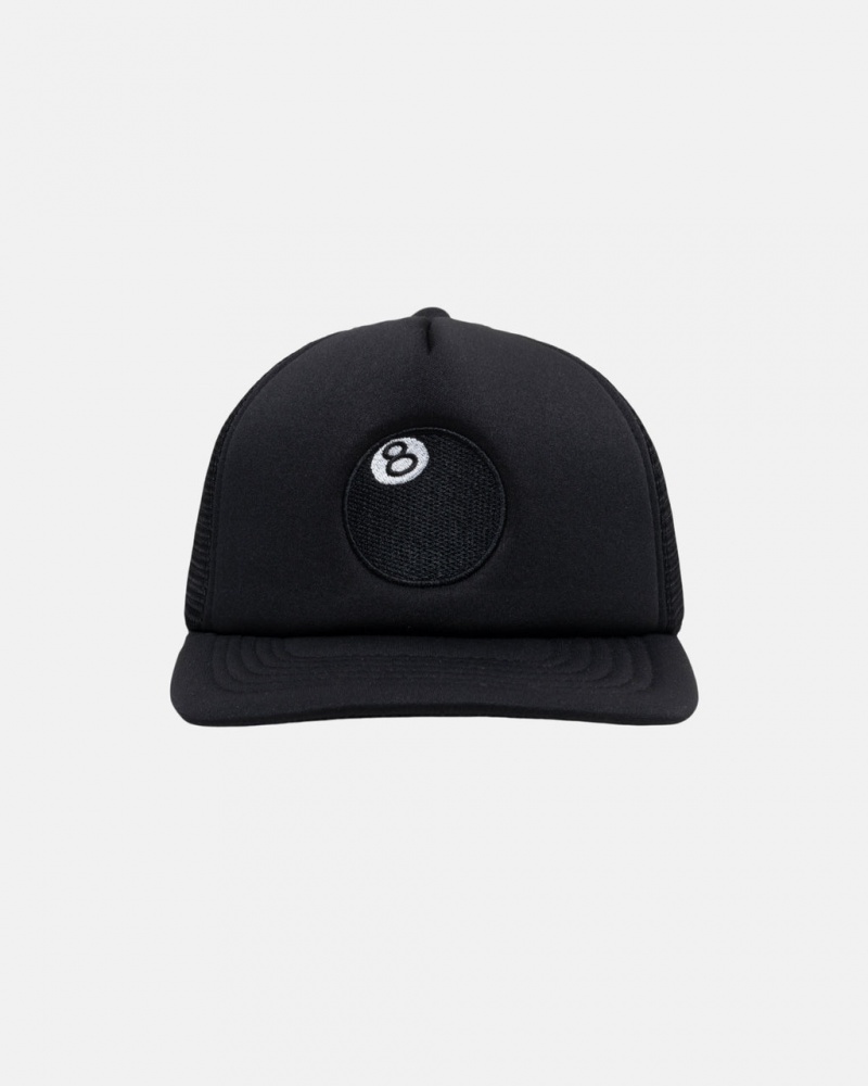 Stussy 8 Ball Trucker Cap - Unisex Fekete | HUJKU16048