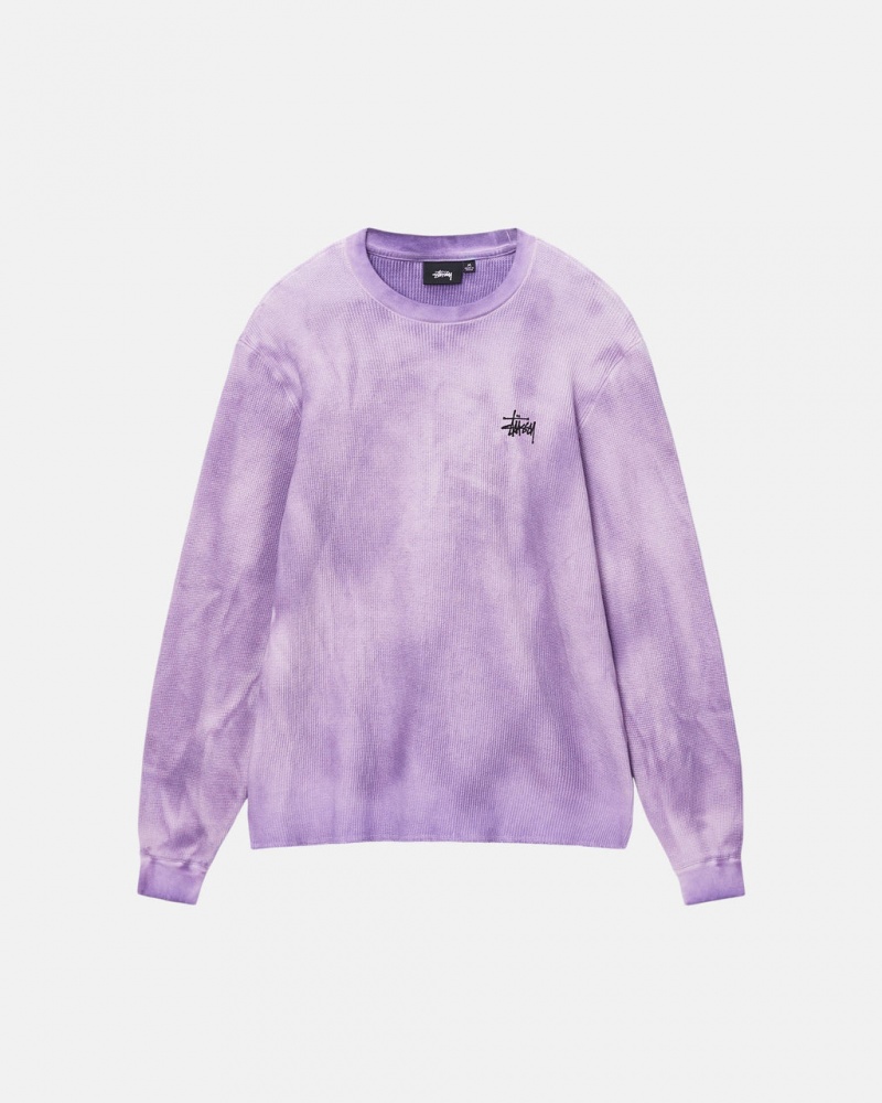 Stussy Basic Stock LS Thermal - Unisex Longsleeve T-Shirts Levendula | THUPQ40752