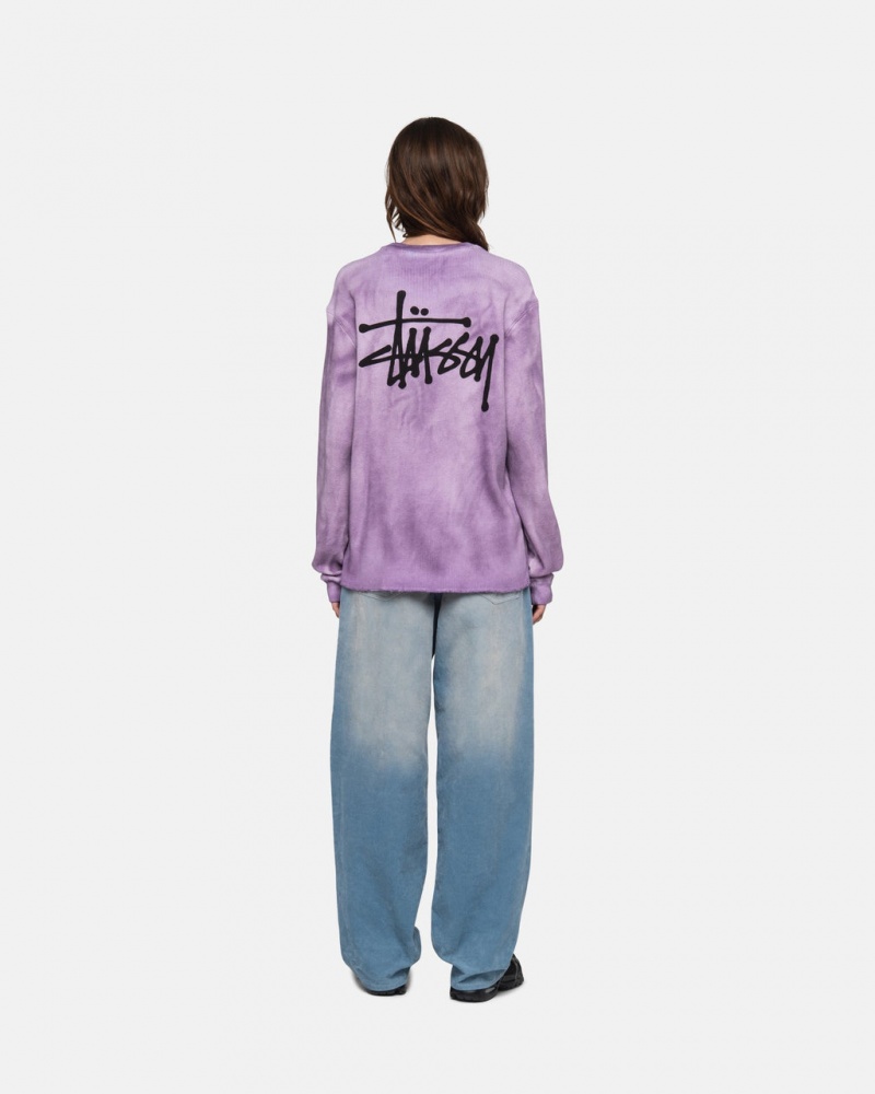 Stussy Basic Stock LS Thermal - Unisex Longsleeve T-Shirts Levendula | THUPQ40752