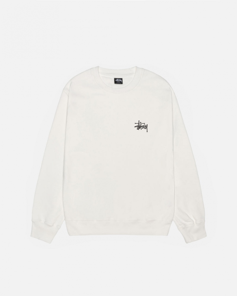 Stussy Basic Stussy Crew Pigment Dyed - Unisex Hoodies Bézs | HUZPD68350