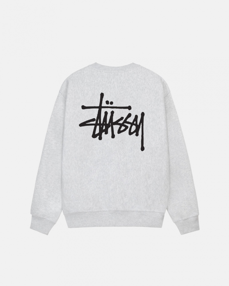 Stussy Basic Stussy Crew - Unisex Hoodies Szürke | HUICD88079