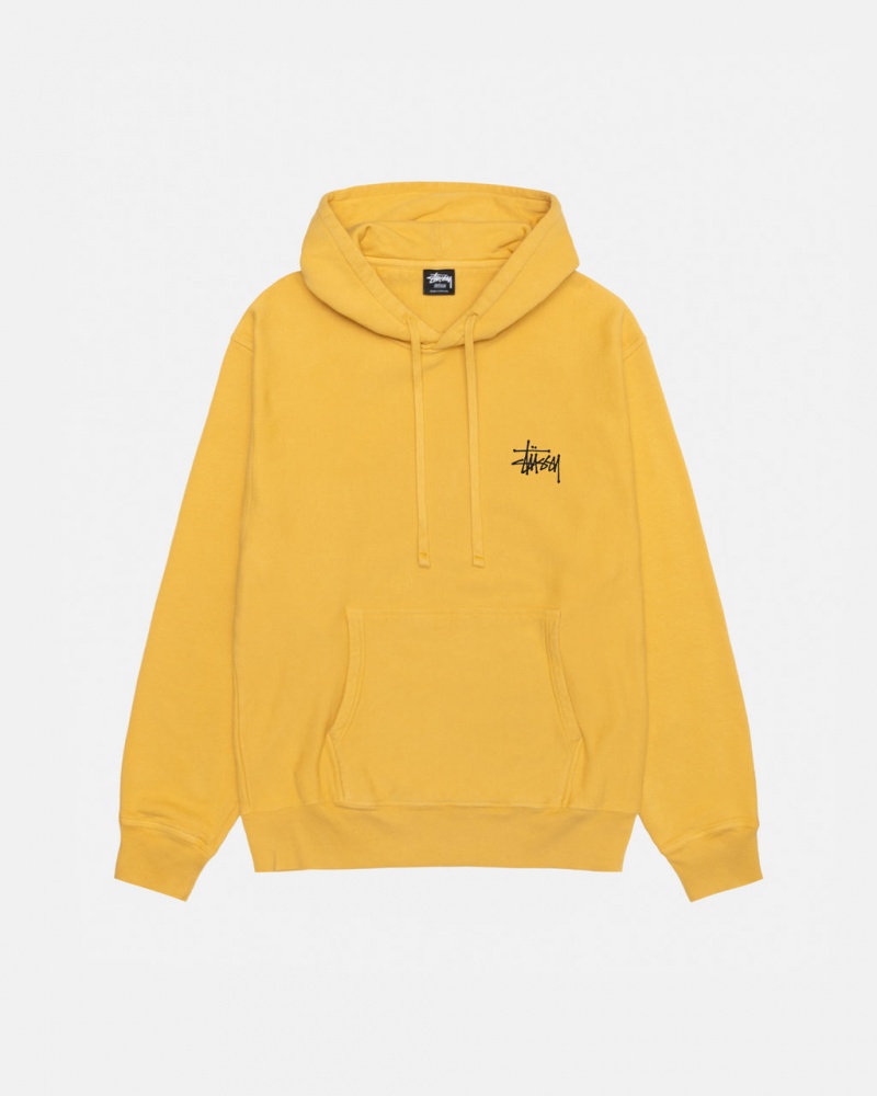 Stussy Basic Stussy Hoodie Pigment Dyed - Unisex Hoodies Narancssárga | YHUVQ56821