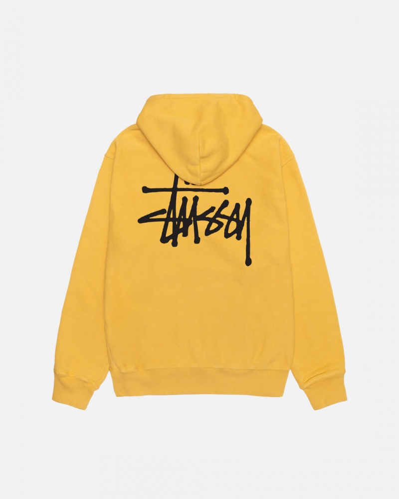 Stussy Basic Stussy Hoodie Pigment Dyed - Unisex Hoodies Narancssárga | YHUVQ56821