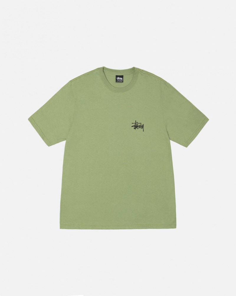 Stussy Basic Stussy Tee - Unisex Shortsleeve Zöld | HUICD71755