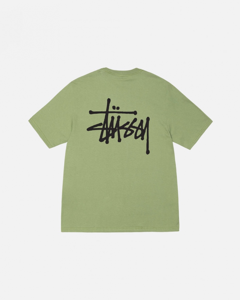 Stussy Basic Stussy Tee - Unisex Shortsleeve Zöld | HUICD71755