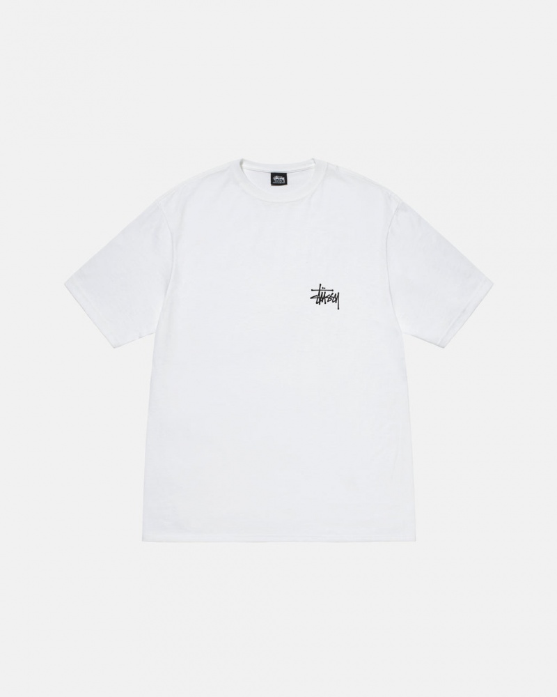 Stussy Basic Stussy Tee - Unisex Shortsleeve Fehér | YHUVQ28730