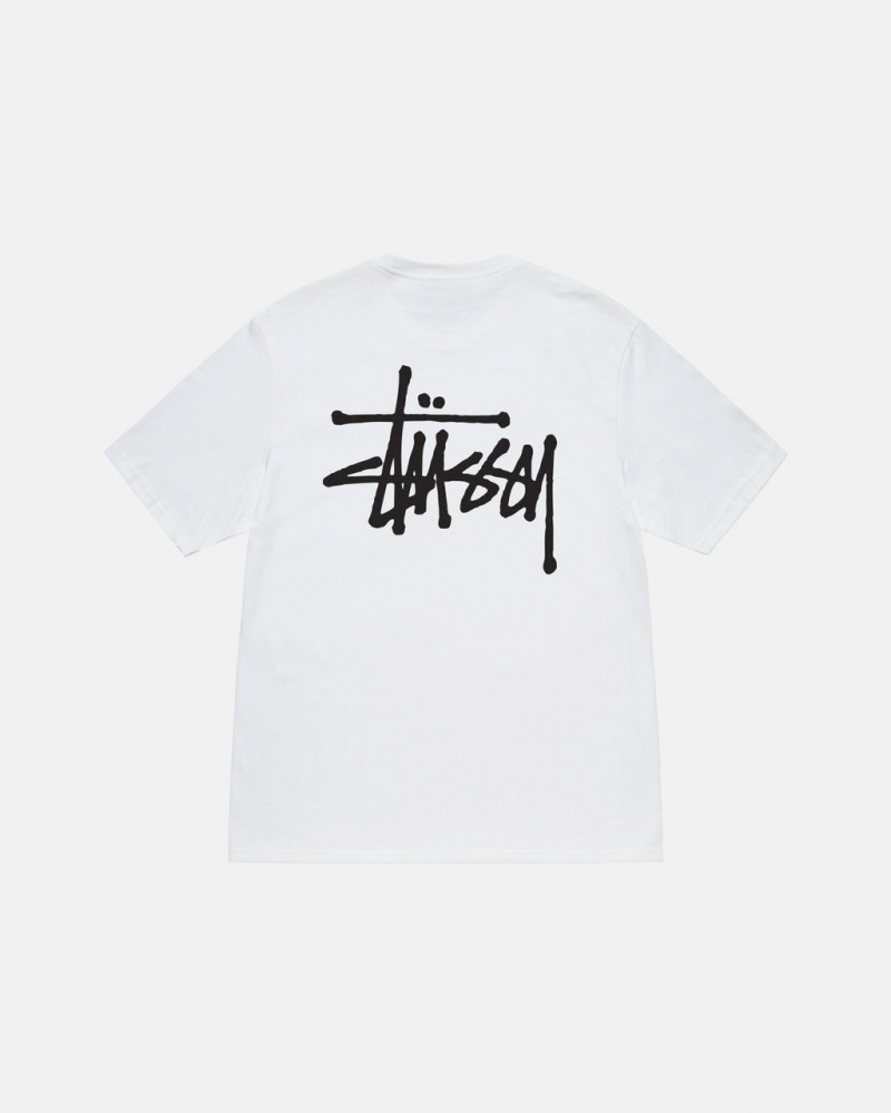 Stussy Basic Stussy Tee - Unisex Shortsleeve Fehér | YHUVQ28730