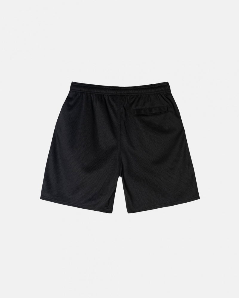 Stussy Big Basic Mesh Rövid - Men&s Shorts Trunks Fekete | FHUHY90355