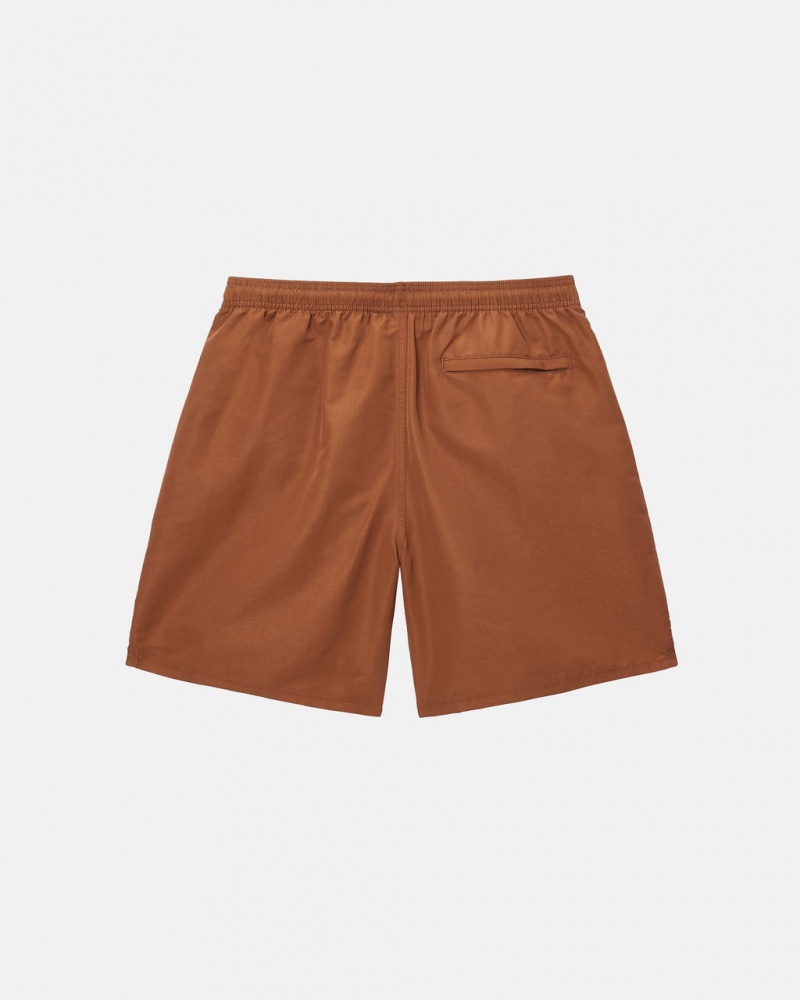 Stussy Big Basic Vizi Rövid - Men&s Shorts Trunks Kávé | GHUUC35783