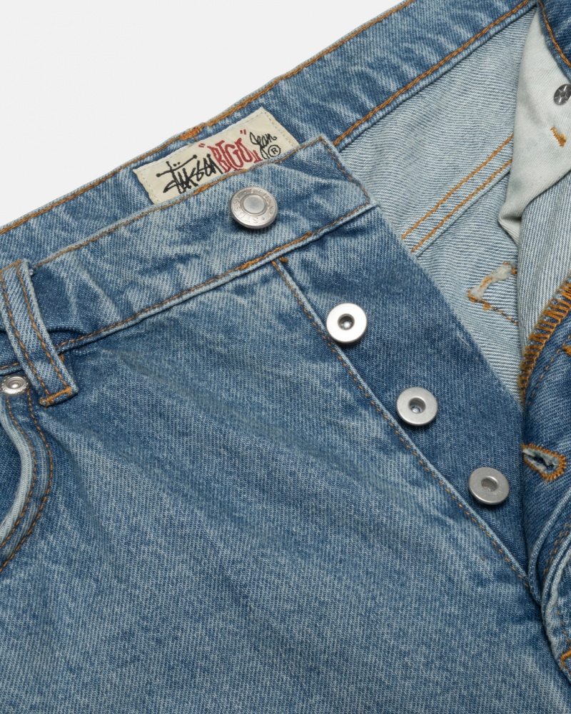 Stussy Big Ol Jean Denim - Unisex Denim Kék | HUEAH45798