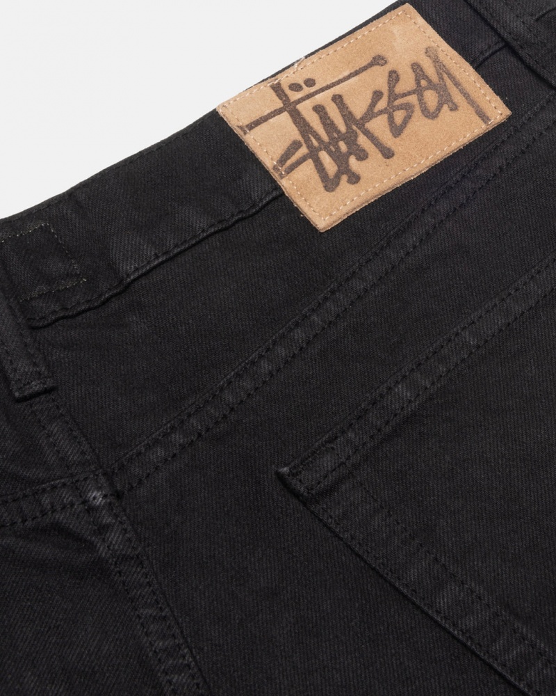 Stussy Big Ol Jean Overdyed - Unisex Denim Fekete | DHUVO14155