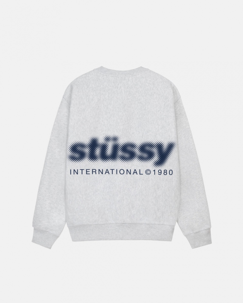 Stussy Blur Crew - Unisex Hoodies Szürke | GHUEC60060