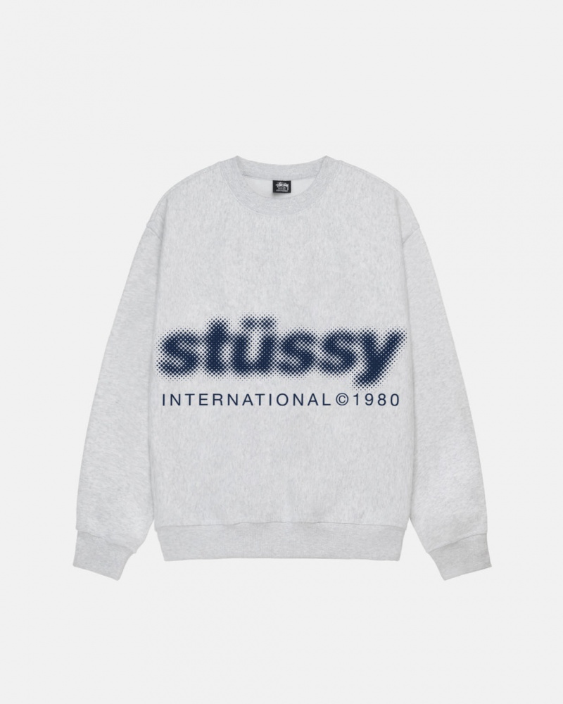 Stussy Blur Crew - Unisex Hoodies Szürke | GHUEC60060