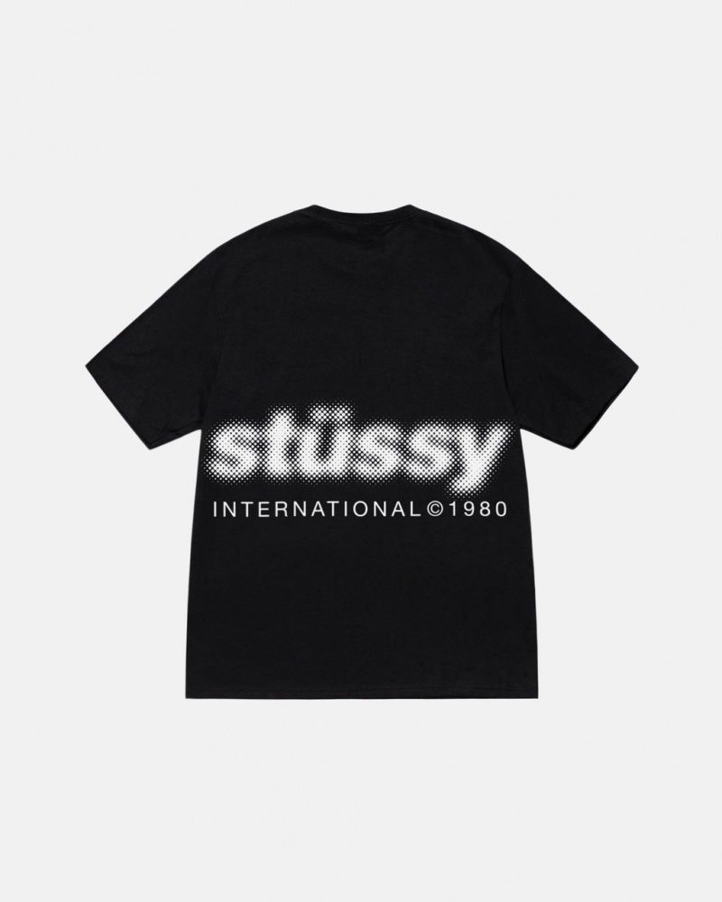 Stussy Blur Tee - Unisex Shortsleeve Fekete | EHUHC84396