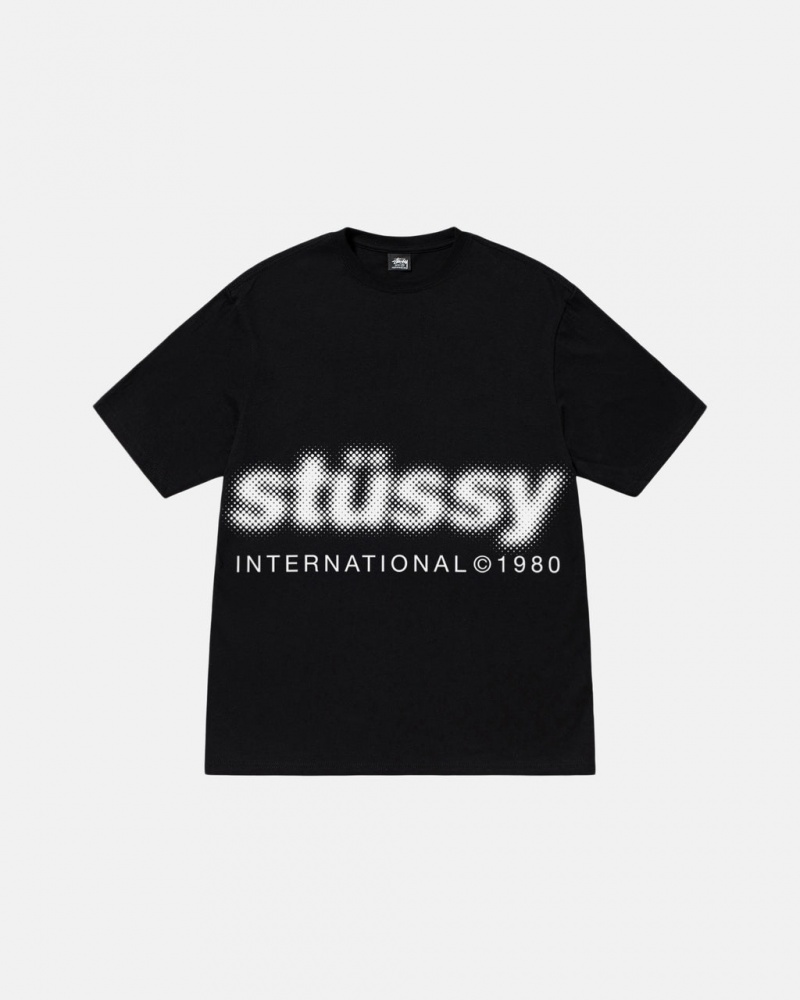 Stussy Blur Tee - Unisex Shortsleeve Fekete | EHUHC84396