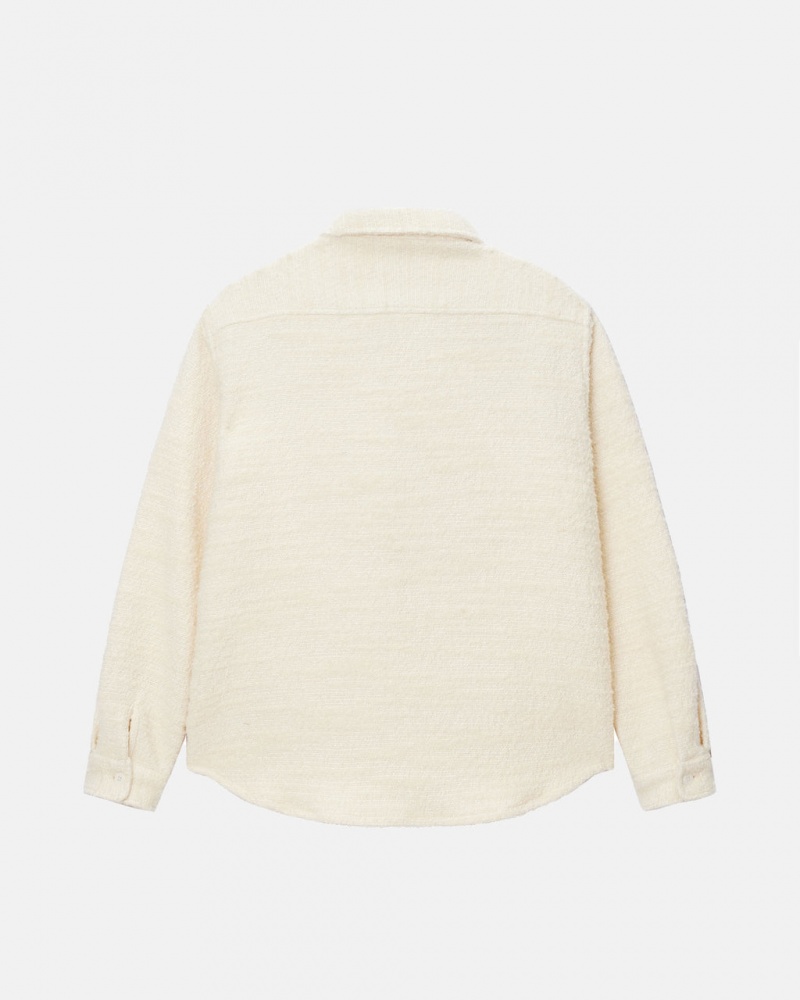 Stussy Boucle Gyapjú Cpo Shirt - Unisex Tops Bézs | FHUUI72581