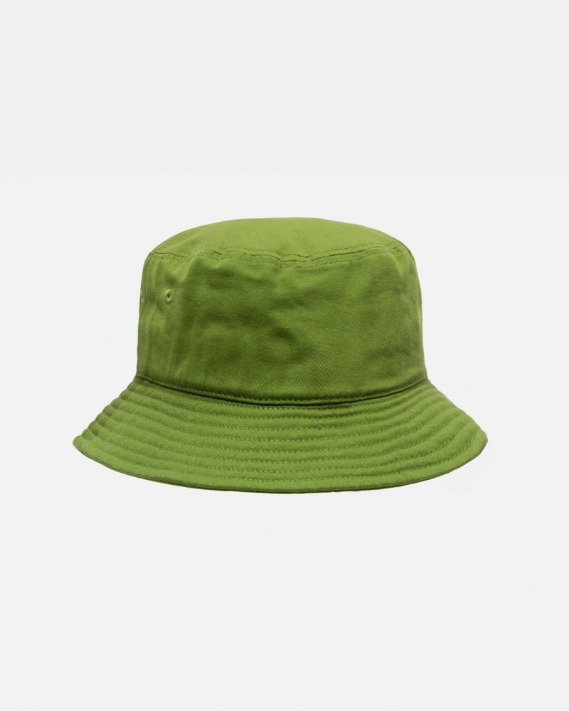 Stussy Bucket Hat Big Stock - Unisex Zöld | HUEGJ57257