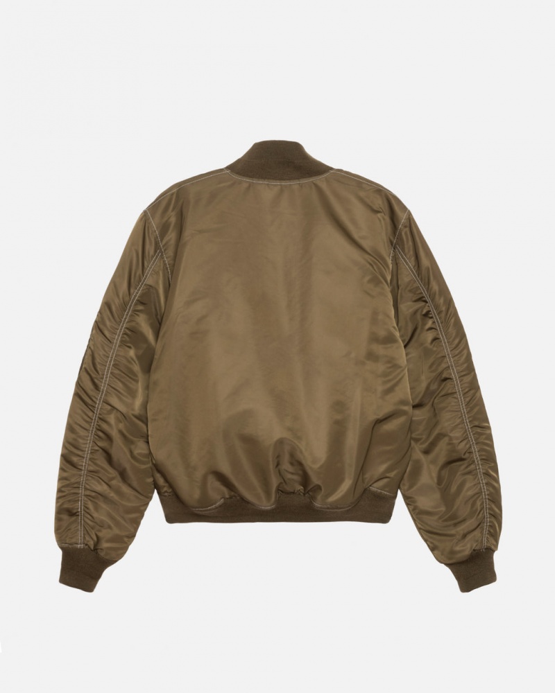 Stussy Built Reversible Bomber Jacket - Unisex Jackets Barna | FHUHY17883