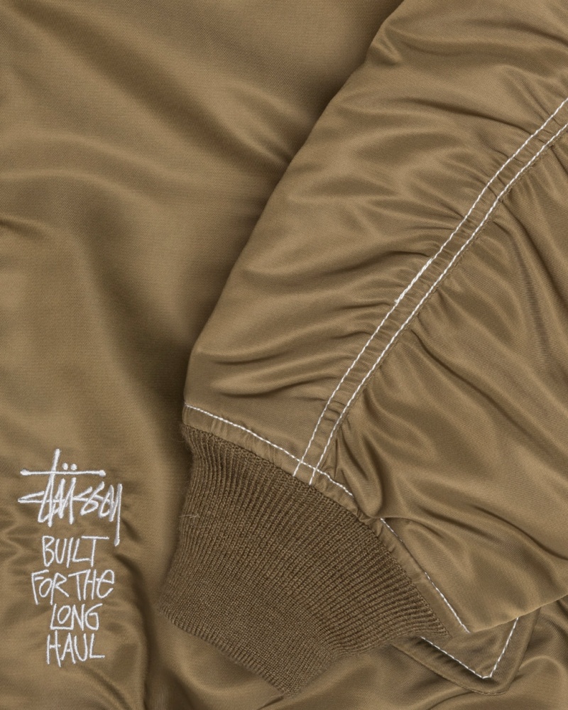 Stussy Built Reversible Bomber Jacket - Unisex Jackets Barna | FHUHY17883