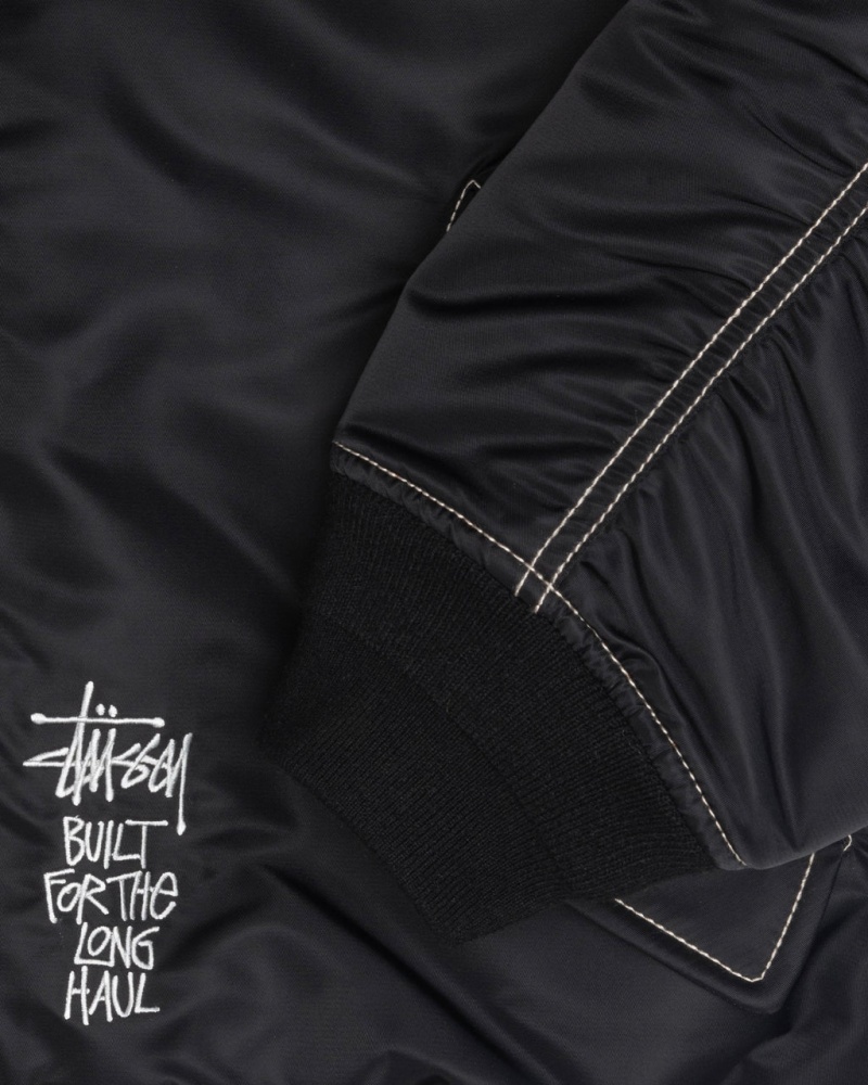 Stussy Built Reversible Bomber Jacket - Unisex Jackets Fekete | HUXBR18265