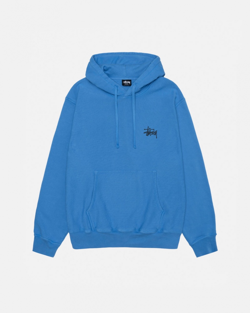 Stussy Built Tough Hoodie Pigment Dyed - Unisex Hoodies Kék | XHUBH65111