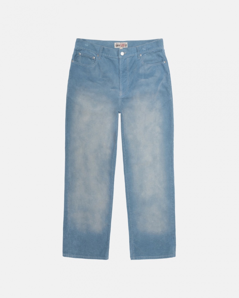 Stussy Classic Jean Faded Corduroy - Unisex Denim Kék | FHUHY73055